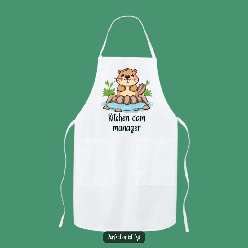 Funny Beaver Apron: Symmetrical Dam Builder, Perfect For An Organized Chef Gift