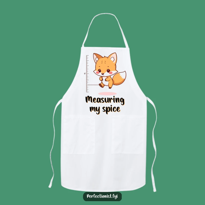 Funny Fox Apron: Careful Chef's Precision, Perfect Funny Gift for Cooks!
