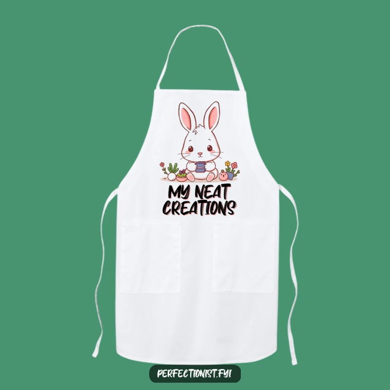 Funny Rabbit Aligning Apron: Precise Kitchen Wear, Ideal Funny Gift