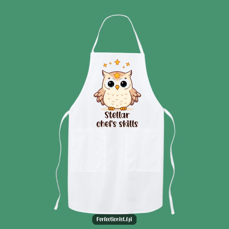 Funny Owl Star Aligning Apron: Cook with Celestial Precision - A Functional Funny Gift
