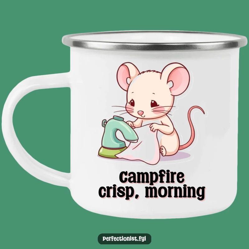 Funny Mouse Camping Mug, Outdoor Fabric Ironing Cup, Hilarious Gift for Crafters