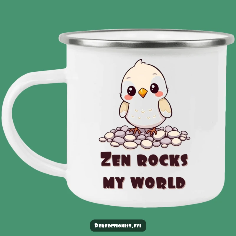 Funny Bird Pebble Camp Mug - Adventure Ready Humorous Gift