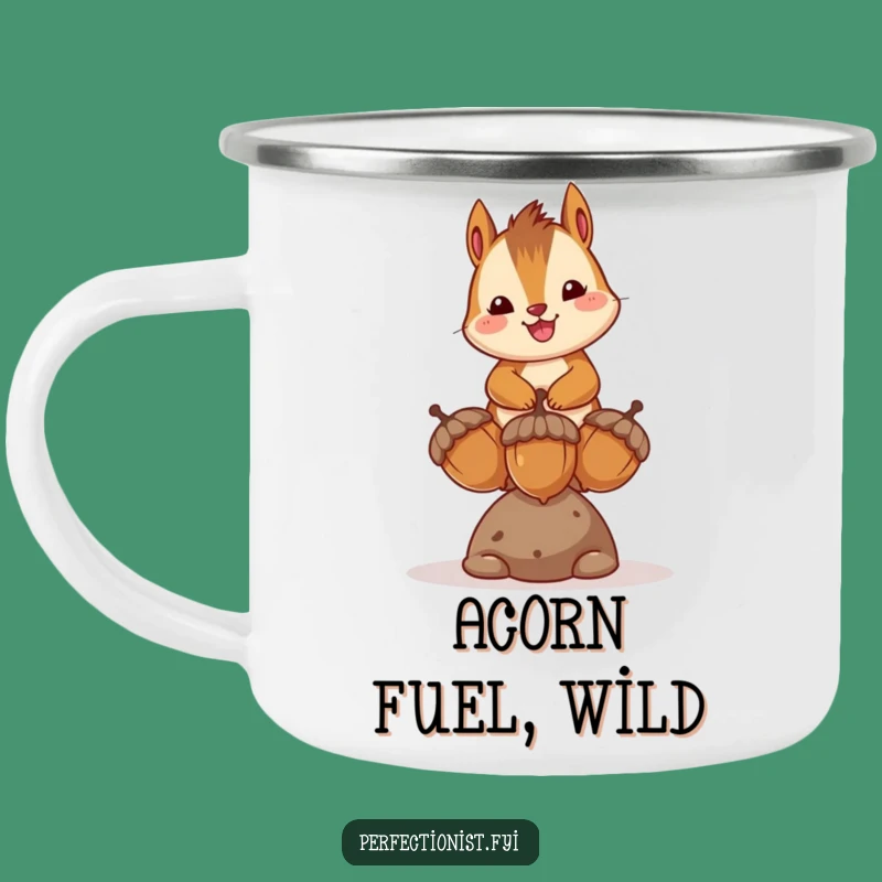 Funny Chipmunk Acorn Camp Mug - Adventure Ready Humorous Gift
