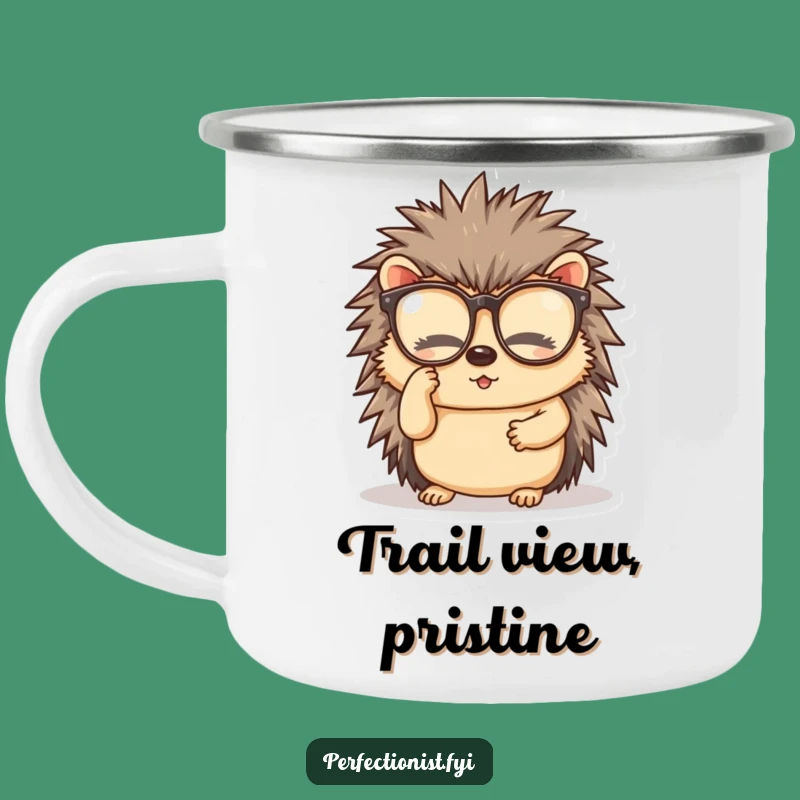 Funny Hedgehog Camp Mug: A Clear Gift for Outdoor Observers