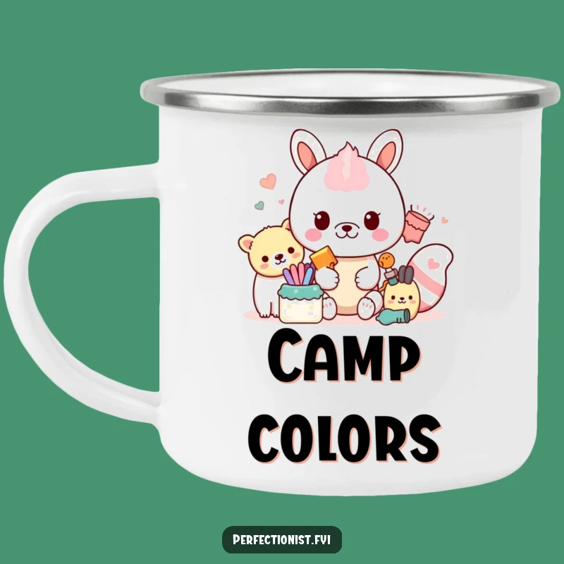Funny Organizing Camping Mug: Meticulous Animal's Color Sort, Outdoor Funny Gift
