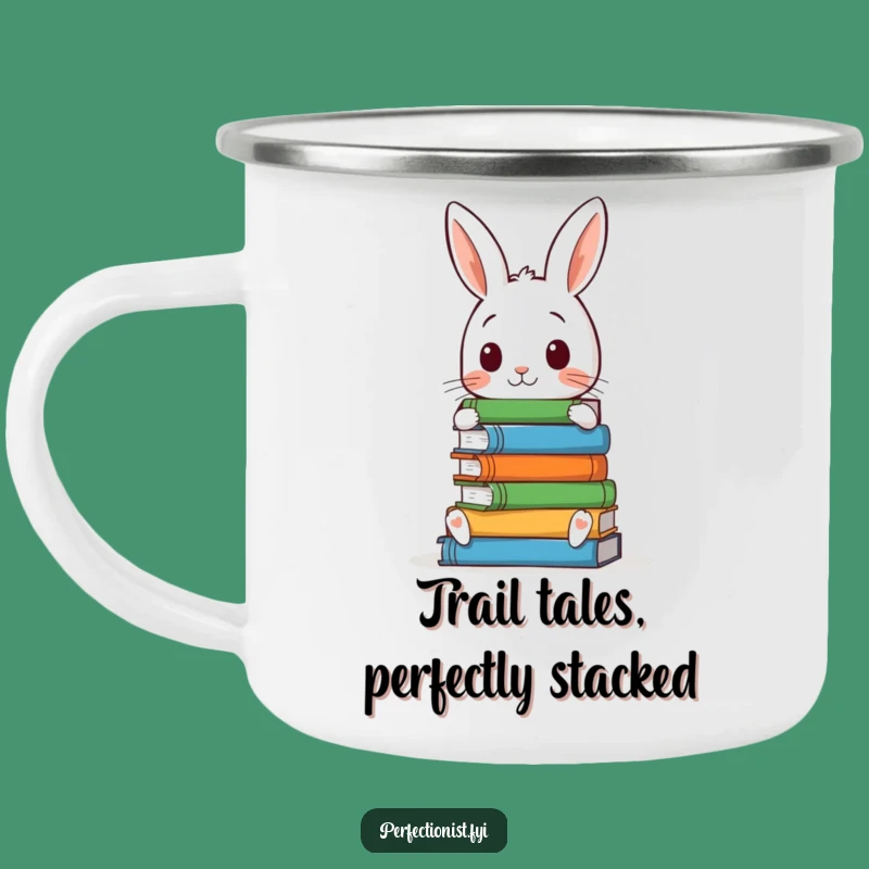 Funny Rabbit Camp Mug: A Durable Gift for Outdoor Readers