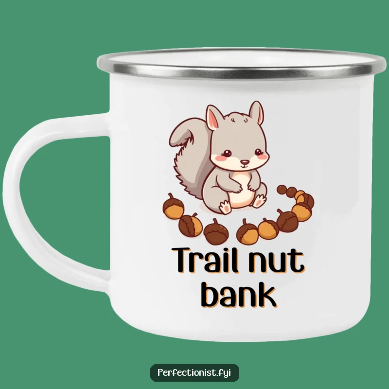 Funny Squirrel Enamel Mug: The Perfect Gift for Outdoorsy Organizers