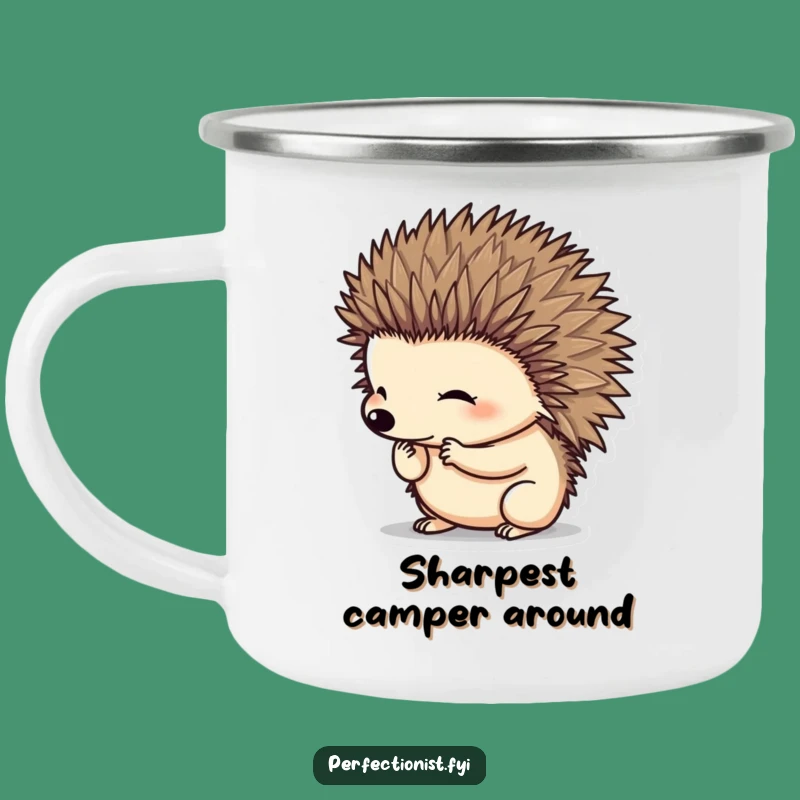 Funny Hedgehog Camping Mug: Durable Humor for Neat Adventures and Hot Drinks