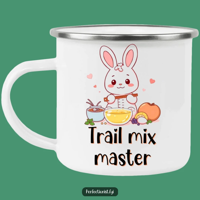 Adventure-Ready Funny Kawaii Rabbit Camping Mug: Accurate Baker, Unique Funny Gift