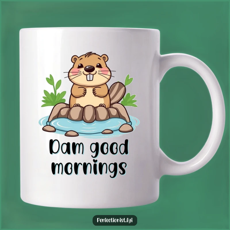 Funny Beaver Mug: Symmetrical Dam Builder, A Hilarious Gift For Organized People