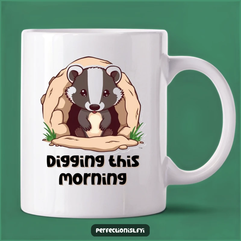 Funny Badger Burrow Mug: Perfect Gift for Diligent Home Improvers