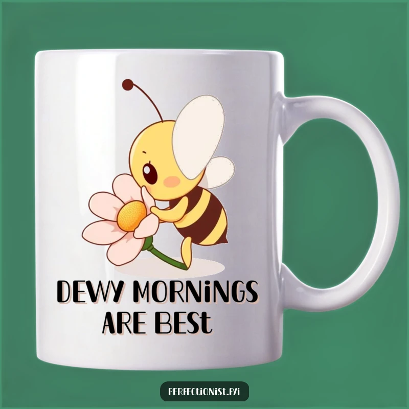 Funny Bee Polishing Petal Mug: The Perfect Gift for Diligent Dreamers