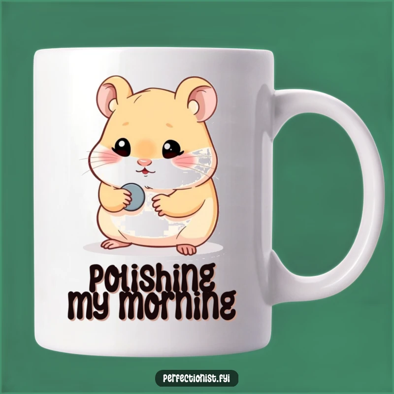 Funny Hamster Button Mug - Perfect Gift for Perfectionists!
