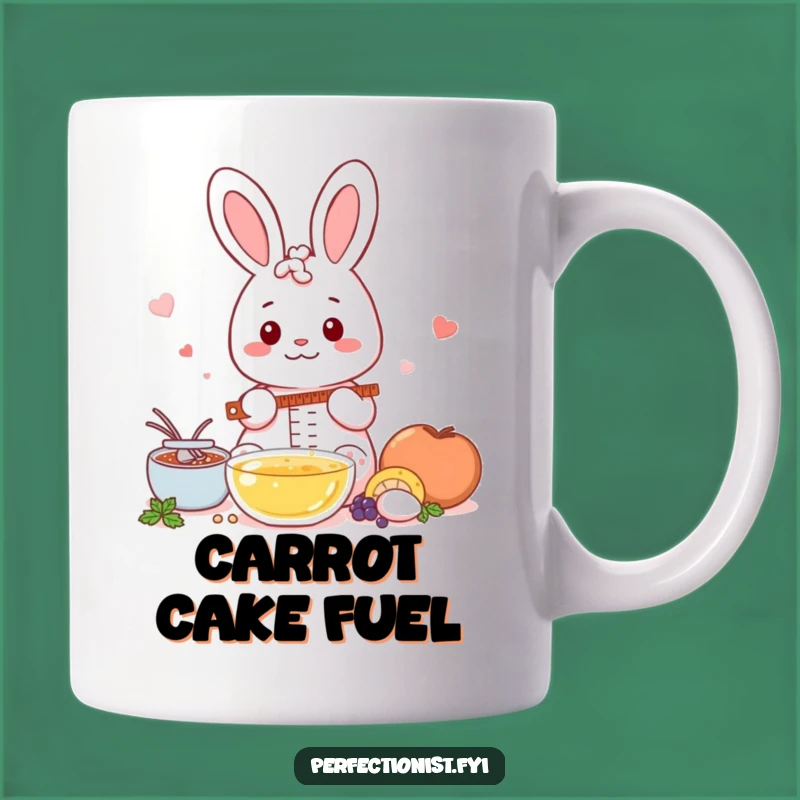 Funny Kawaii Rabbit Mug: Accurate Baker Rabbit, Precise Funny Gift