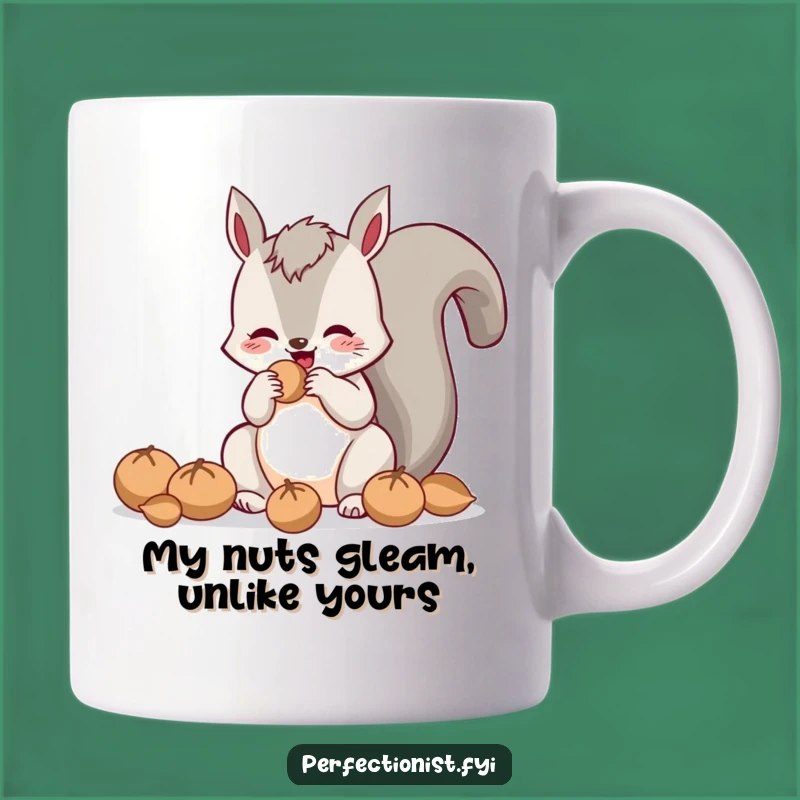 Funny Polishing Squirrel Nut Mug: A Hilarious Gift for Nut Lovers!