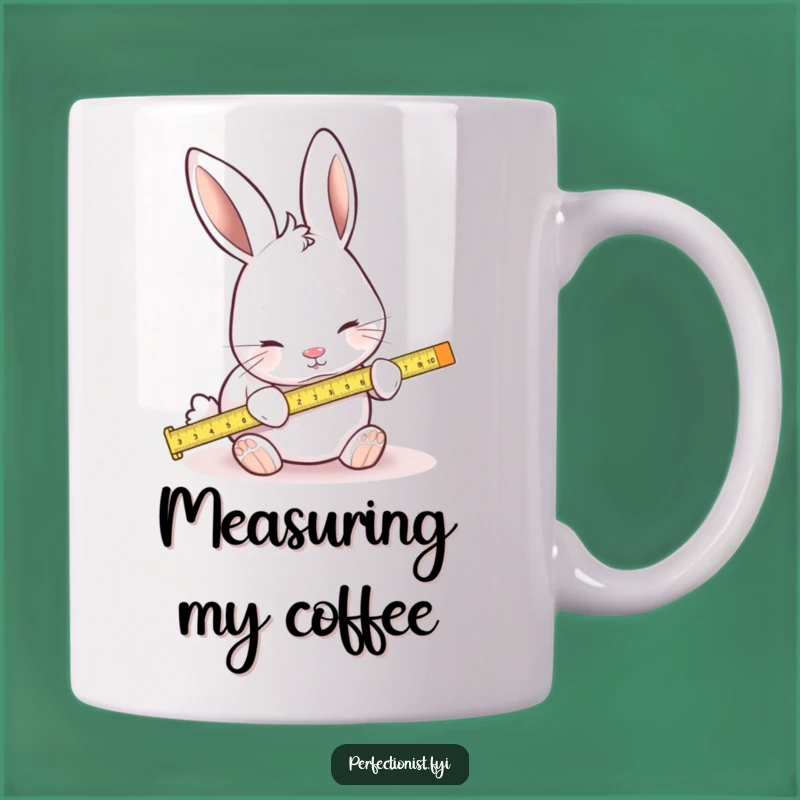 Funny Measuring Rabbit Mug: Precision Humor for Your Morning Routine!