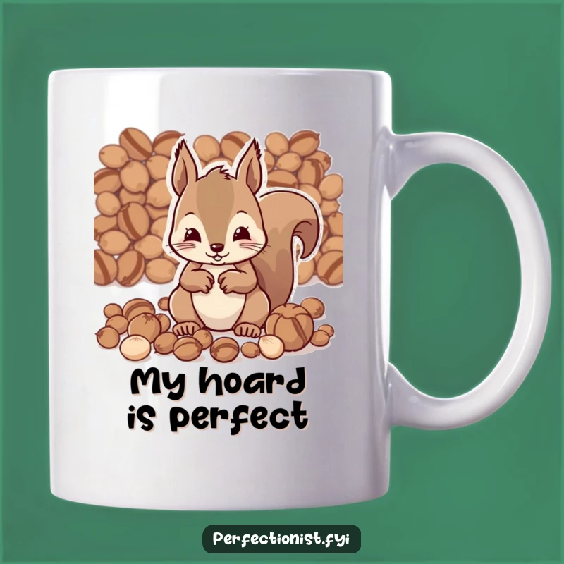 Funny Squirrel Organizer Mug - Diligent Nut Stacker, Perfect Funny Gift for Busy Bees!