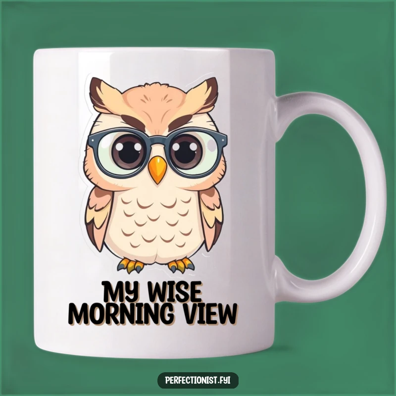 Funny Owl Polishing Mug: Wise Humor & Clarity, Perfect Funny Gift for Readers
