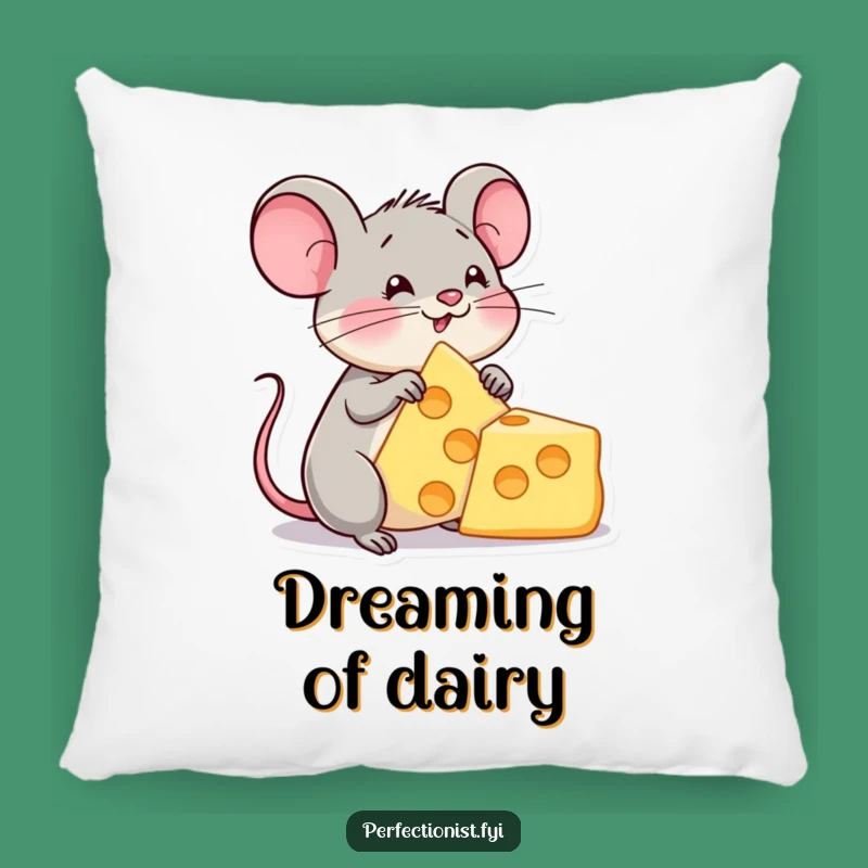 Funny Cheese Mouse Pillow - Cozy Comfort for Cheese Lovers