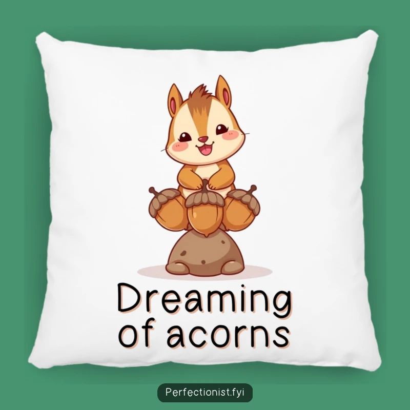 Funny Chipmunk Acorn Pal Pillow - Soft & Comfy Humorous Gift