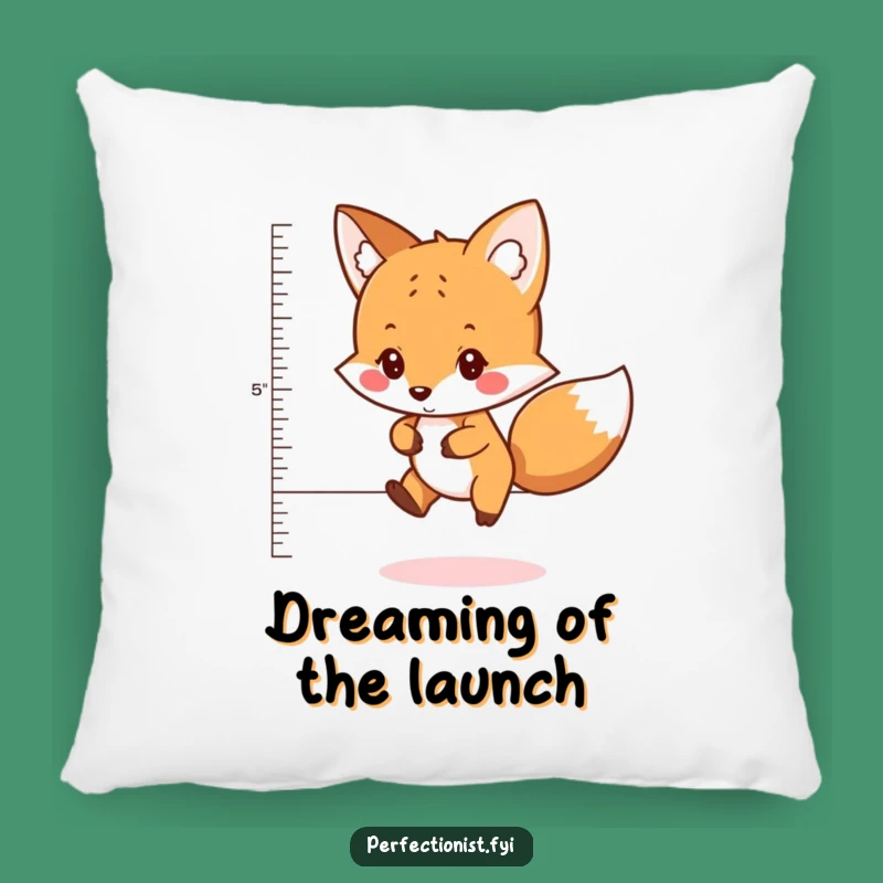 Funny Fox Pillow: Careful Jumper's Comfort, Your Cozy Funny Gift!