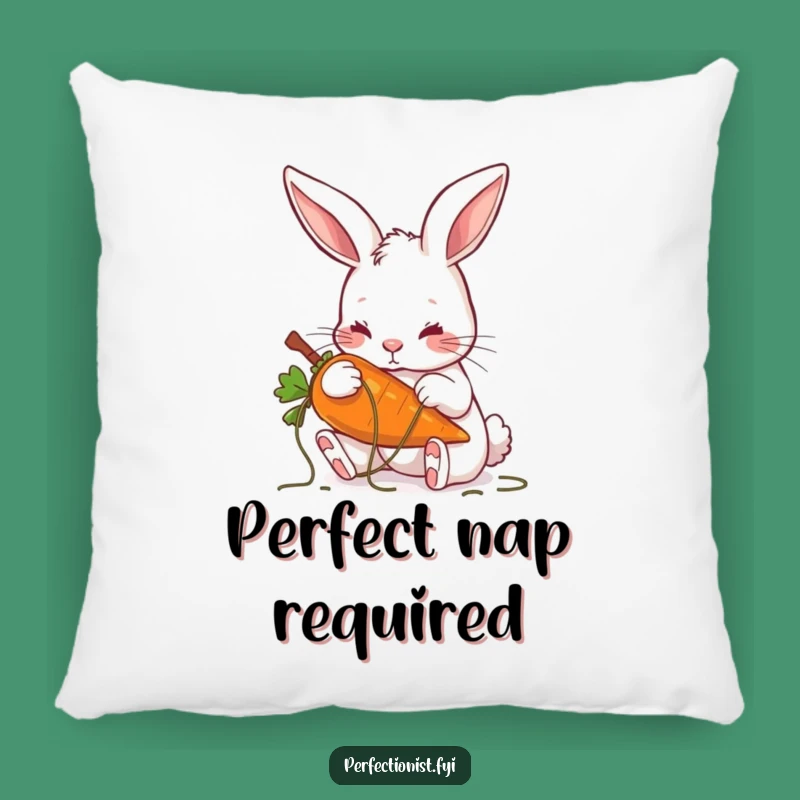 Funny Rabbit Carrot Detailing Pillow, Cozy & Precise Decor