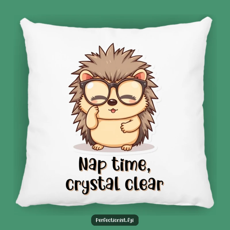 Funny Hedgehog Glasses Pillow: A Comfy Gift for Sharp Minds