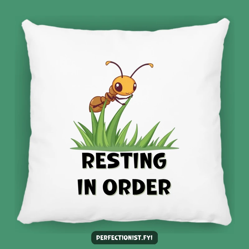 Funny Ant Pillow: Diligent Grass Straightener, A Cozy Pillow For The Detail-Oriented