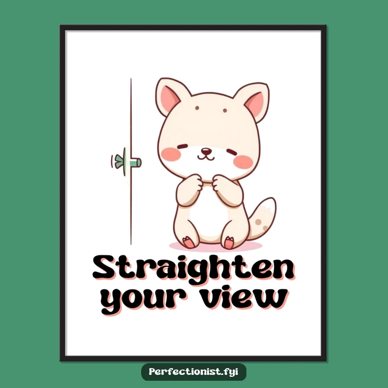 Funny Fixer Animal Digital Art: A Humorous Print for the Perfectly Organized, Funny Gift