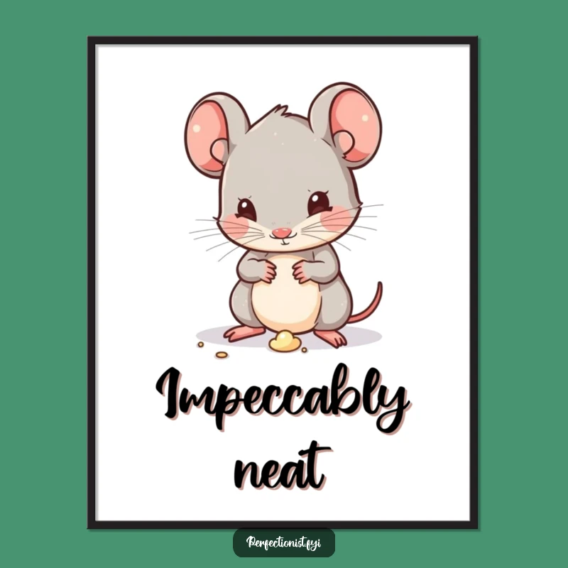 Funny Kawaii Mouse Digital Art: Hilarious & Tidy Decor for Your Walls!