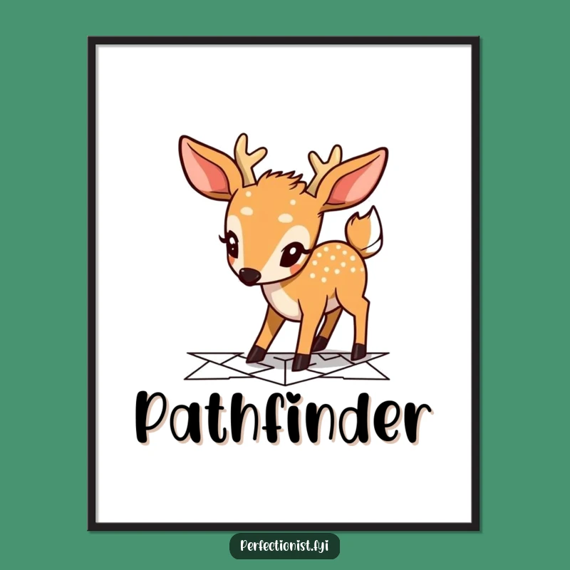 Funny Deer Planning Digital Print: Cute Character Art, Instant Download Hilarious Gift!