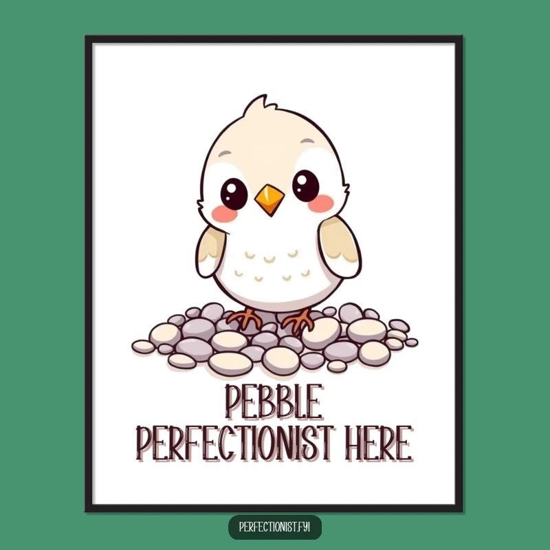 Funny Bird Pebble Art Digital Print - Instant Humorous Decor