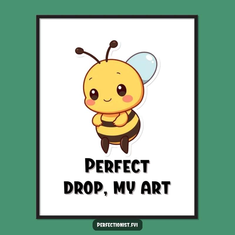 Funny Precise Bee Digital Art, Nectar Alignment Printable, Hilarious Gift for Decor