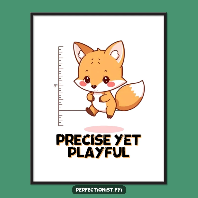 Funny Fox Digital Art: Careful Jumper's Plans, Instant Funny Gift!