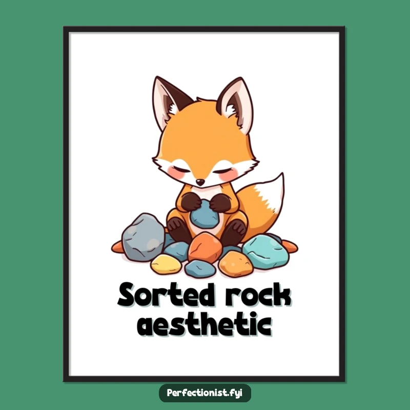 Funny Sorting Fox Digital Print: Instant Hilarious Collector Wall Art!