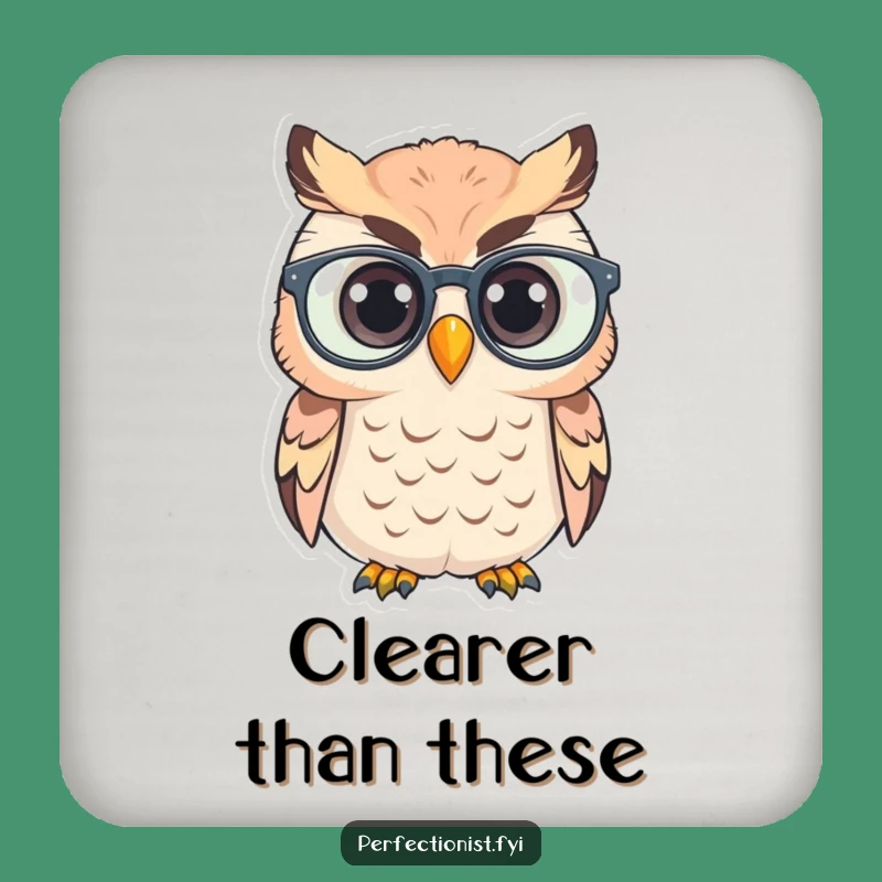 Funny Owl Polishing Coaster Set: Protect Surfaces with Wisdom, Ideal Funny Gift