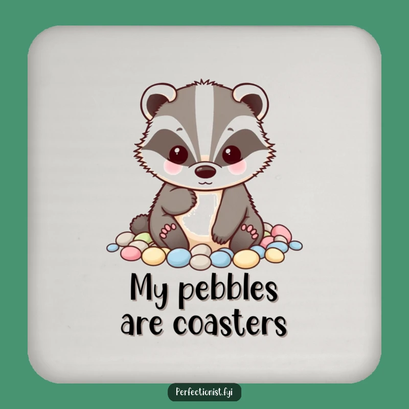 Funny Badger Coasters - Protect Surfaces with Tidy Charm!