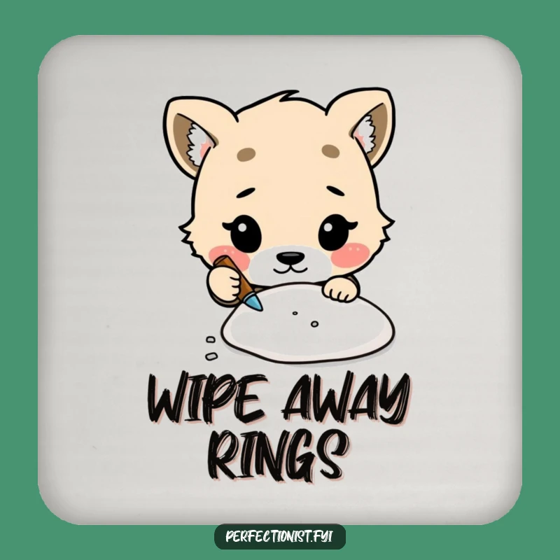 Funny Coaster Set - Meticulous Animal Dust - Drink Accessory Gift