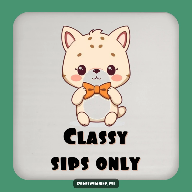 Funny Dapper Animal Coaster: Protect Your Surface with Suave Humor, Funny Gift