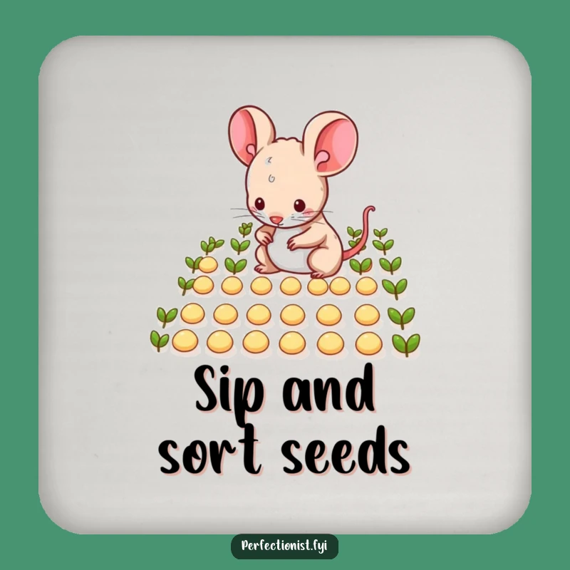 Funny Mouse Coasters: Protect Surfaces with Hilarious Seed Arranging Charm