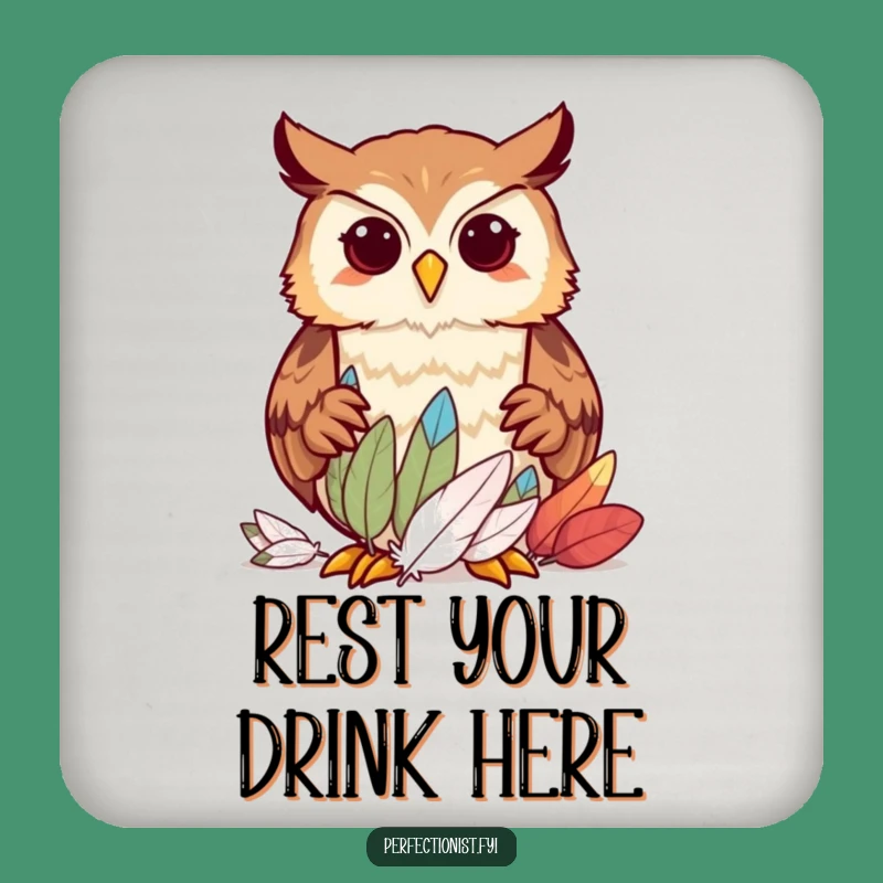 Funny Owl Coasters: Protect Surfaces with Hilarious Feather Sorting Charm