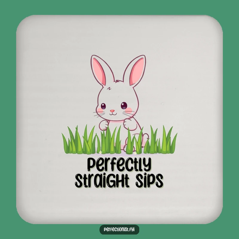 Funny Bunny Grass Coaster Set: Protect Surfaces with this Funny Gift