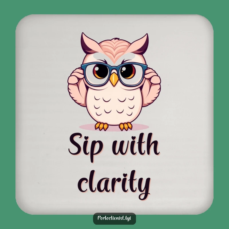 Funny Owl Coaster Set: The Perfect Gift for Tidy Intellectuals
