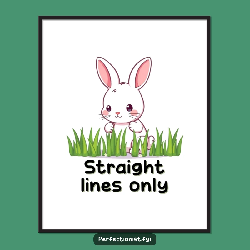 Funny Bunny Grass Poster: Perfect Wall Art - A Funny Gift