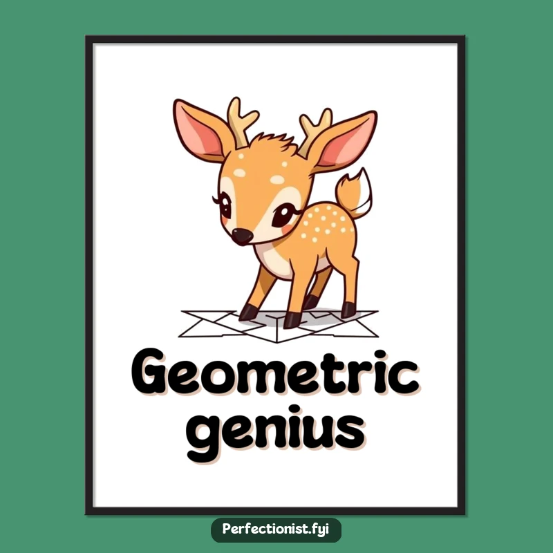 Funny Deer Planning Poster: Adorable Character Art, Charming & Hilarious Wall Decor Gift!