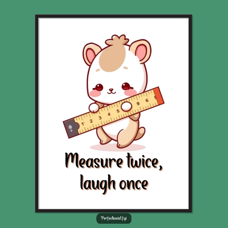 Funny Poster: Animal Ruler Art - Hilarious Wall Decor and Gift for Precision Lovers!