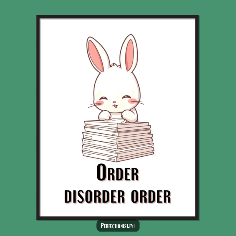 Funny Rabbit Art Print: The Perfect Gift for a Meticulously Decorated Space