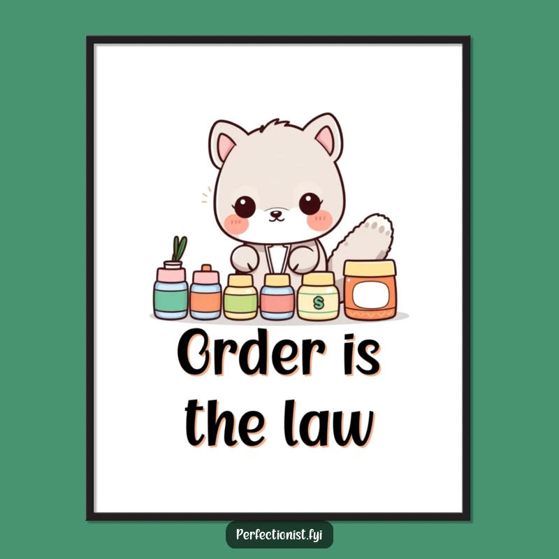 Funny Poster: Animal's Perfect Alignment Art - Hilarious Wall Decor and Gift Idea!