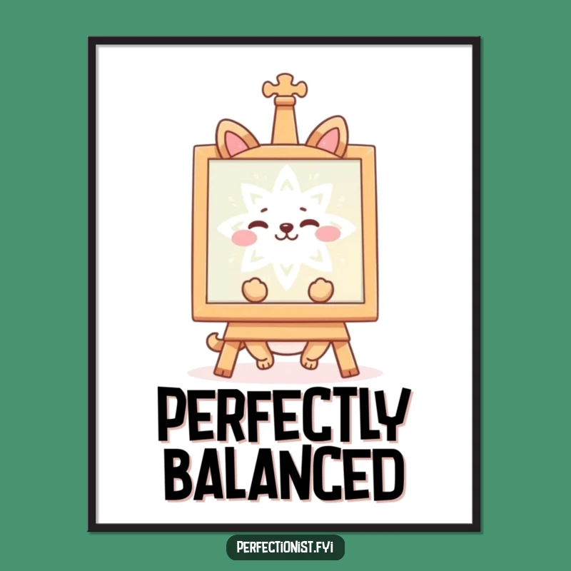 Funny Happy Animal Poster - Art That Celebrates Perfect Symmetry!