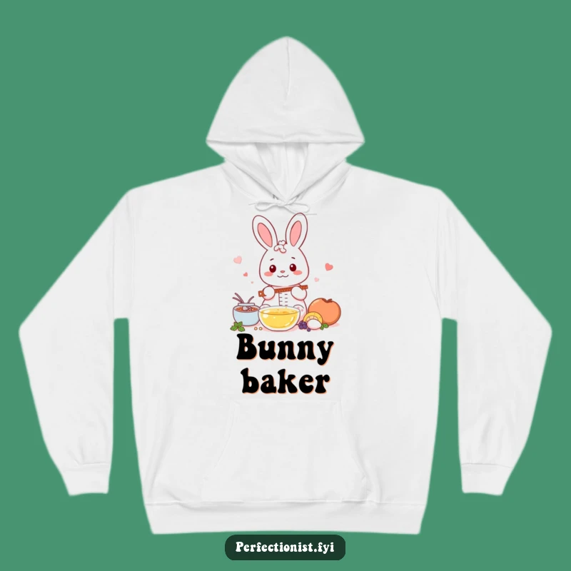 Cozy Funny Kawaii Rabbit Hoodie: Accurate Baker Rabbit, Warm Funny Gift